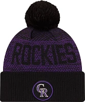 New Era Men's Colorado Rockies Black Authentic Collection Knit Hat