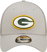 New Era Men's Green Bay Packers Team Neo Grey 39Thirty Stretch Fit Hat