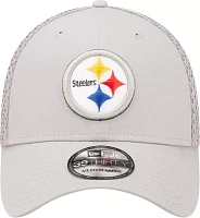 New Era Men's Pittsburgh Steelers Team Neo Grey 39Thirty Stretch Fit Hat