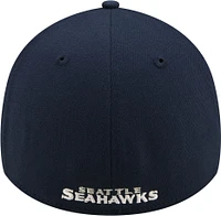 New Era Men's Seattle Seahawks Classic Navy 39Thirty Stretch Fit Hat