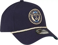 New Era Adult Philadelphia Union 2023 9Forty Logo Navy Adjustable Hat