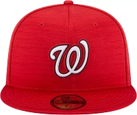 New Era Men's Washington Nationals Clubhouse Red 59Fifty Alternate Fitted Hat