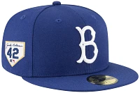 New Era Men's Jackie Robinson Day 2024 Brooklyn Dodgers Navy Wool 59Fifty Fitted Hat