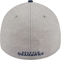 New Era Men's Seattle Seahawks Stripe Grey 39Thirty Stretch Fit Hat