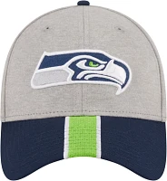 New Era Men's Seattle Seahawks Stripe Grey 39Thirty Stretch Fit Hat