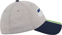 New Era Men's Seattle Seahawks Stripe Grey 39Thirty Stretch Fit Hat