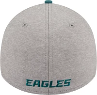 New Era Men's Philadelphia Eagles Stripe Grey 39Thirty Stretch Fit Hat