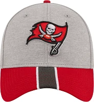 New Era Men's Tampa Bay Buccaneers Stripe Grey 39Thirty Stretch Fit Hat