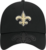 New Era Men's New Orleans Saints Top Visor 39Thirty Black Stretch Fit Hat