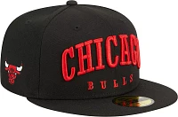 New Era Adult Chicago Bulls Text 59Fifty Hat