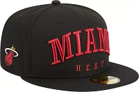 New Era Adult Miami Heat Text 59Fifty Hat