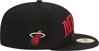 New Era Adult Miami Heat Text 59Fifty Hat