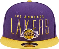 New Era Adult Los Angeles Lakers Headline 9Fifty Adjustable Snapback Hat