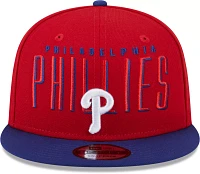 New Era Men's Philadelphia Phillies Red 9Fifty Headline Adjustable Hat