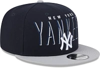 New Era Men's New York Yankees Navy 9Fifty Headline Adjustable Hat