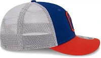 New Era Men's New York Mets Blue Low Profile 9Fifty Squared Fitted Hat