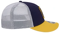 New Era Men's Milwaukee Brewers Navy Squared Low Profile 59Fifty Fitted Hat