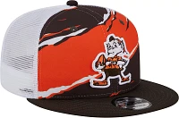 New Era Men's Cleveland Browns Tear Team Color 9Fifty Adjustable Trucker Hat