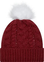 New Era Women's Washington Commanders Throwback Pom Knit Beanie