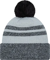 New Era Men's Cincinnati Bengals Patch Grey Pom Knit Beanie