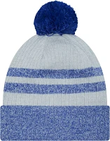 New Era Men's New York Giants Patch Grey Pom Knit Beanie