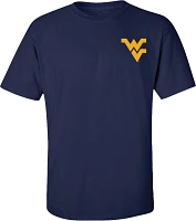 New World Graphics Men's West Virginia Mountaineers Blue Shield T-Shirt