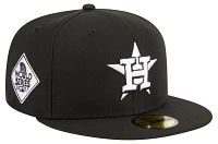 New Era Adult Houston Astros Black Side Patch Evergreen 59Fifty Fitted Hat