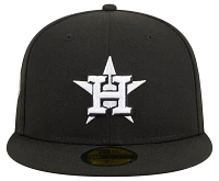 New Era Adult Houston Astros Black Side Patch Evergreen 59Fifty Fitted Hat