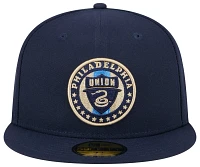 New Era Adult Philadelphia Union 59Fifty 2024 Logo Navy Fitted Hat