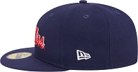 New Era Men's Ole Miss Rebels Blue 59Fifty Fitted Hat