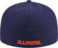 New Era Men's Illinois Fighting Illini Blue 59Fifty Fitted Hat