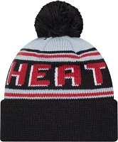 New Era Adult Miami Heat Black Cheer Knit Hat