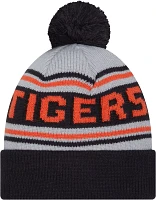 New Era Men's Auburn Tigers Blue Pom Wordmark Beanie