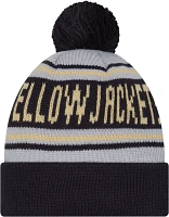 New Era Men's Georgia Tech Yellow Jackets Navy Pom Wordmark Beanie