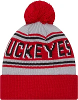 New Era Men's Ohio State Buckeyes Scarlet Pom Wordmark Beanie