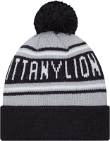 New Era Men's Penn State Nittany Lions Blue Pom Wordmark Beanie