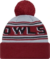 New Era Men's Temple Owls Cherry Pom Wordmark Beanie