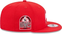 New Era Adult Atlanta Hawks Red 9Fifty Adjustable Hat