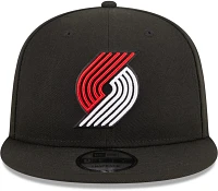 New Era Adult Portland Trail Blazers Black 9Fifty Adjustable Hat