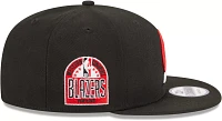 New Era Adult Portland Trail Blazers Black 9Fifty Adjustable Hat