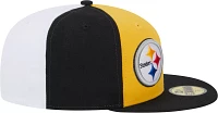 New Era Men's Pittsburgh Steelers 2023 Sideline Pinwheel 59Fifty Fitted Hat