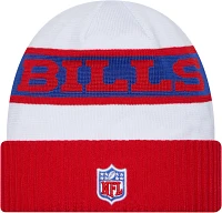 New Era Men's Buffalo Bills 2023 Sideline White Tech Knit Beanie