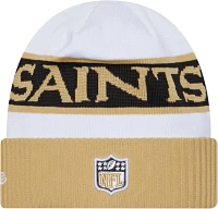 New Era Men's New Orleans Saints 2023 Sideline White Tech Knit Beanie