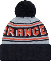 New Era Men's Syracuse Orange Blue Pom Wordmark Beanie