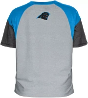 New Era Women's Carolina Panthers Color Block Grey T-Shirt