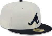 New Era Adult Atlanta Braves Navy Evergreen 59Fifty Fitted Hat