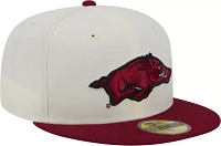 New Era Men's Arkansas Razorbacks White 59Fifty Fitted Hat