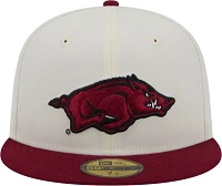 New Era Men's Arkansas Razorbacks White 59Fifty Fitted Hat