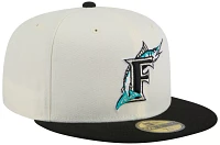 New Era Adult Miami Marlins Teal Evergreen 59Fifty Fitted Hat