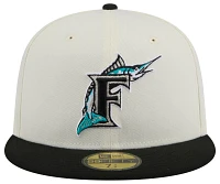 New Era Adult Miami Marlins Teal Evergreen 59Fifty Fitted Hat